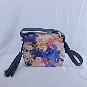 Disney Loungefly Lilo & Stitch OG HEART LOGO Embroidered Crossbody Shoulder Bag